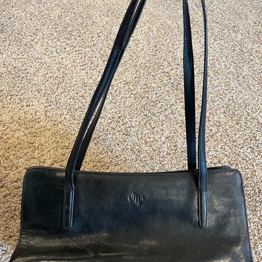 Monsac Black Leather Purse vintage